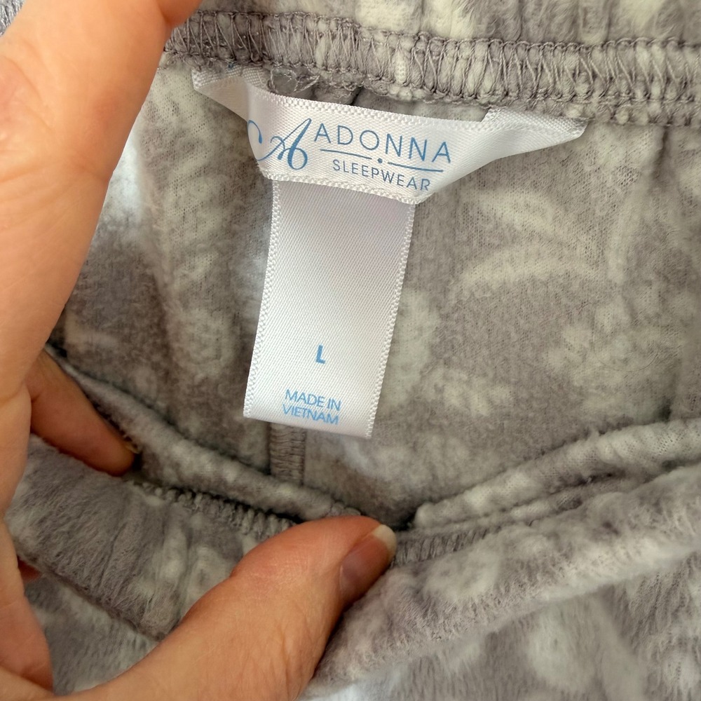 Adonna Sleepwear Womens 2 Piece Fleece Winter Warm Pajamas Cold Weather Large - Picture 14 of 16